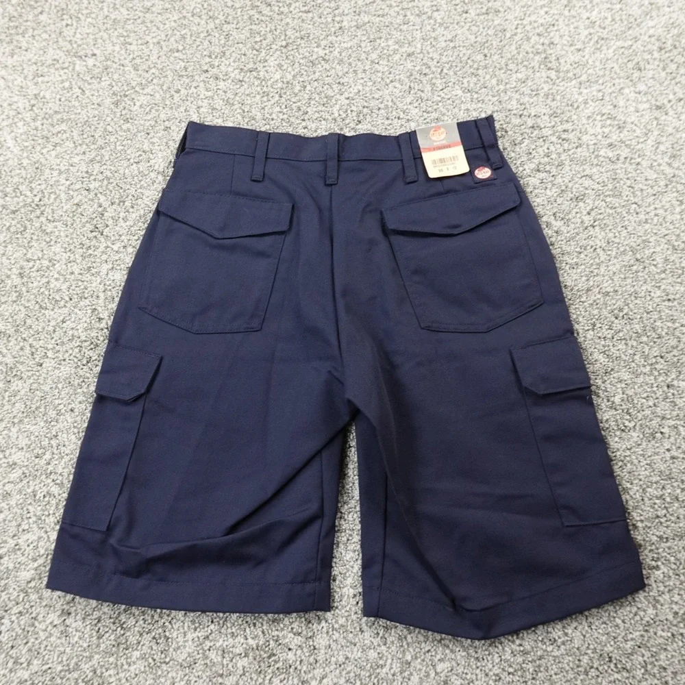 NEW Red Kap Shorts Mens 30 Blue Cargo Utility‎ Work Uniform Skate Mechanic PT66